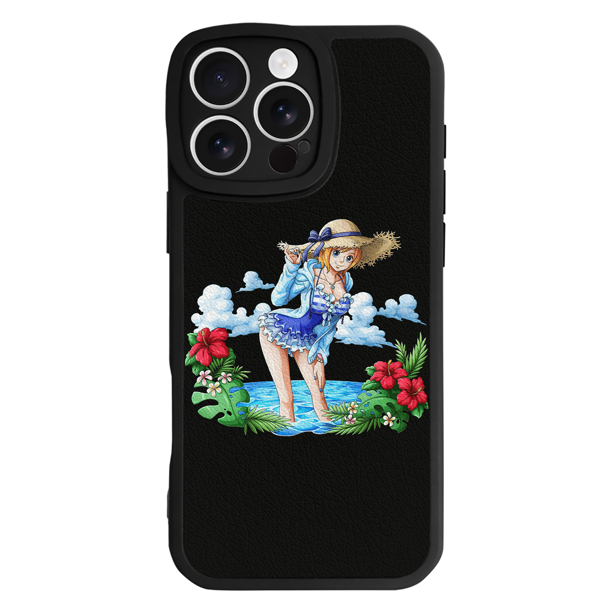 （画像用） ワンピース ナミ ONE PIECE Nami 【iPhone 16シリーズ対応】シリコンスマホケース（レザー調） 材質：シリコン